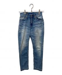 BIG JOHN（ビッグジョン）の古着「ダメージ加工デニムパンツ」｜インディゴ