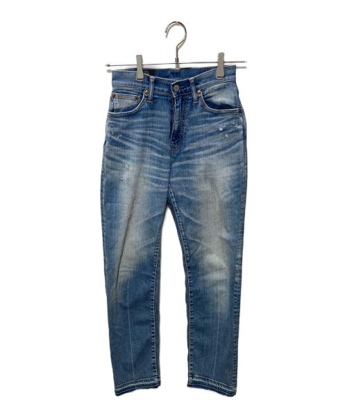BIG JOHN（ビッグジョン）BIG JOHN (ビッグジョン) ダメージ加工デニムパンツ インディゴ サイズ:Sの古着・服飾アイテム