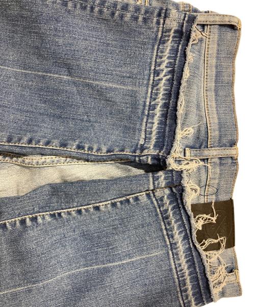 BIG JOHN（ビッグジョン）BIG JOHN (ビッグジョン) ダメージ加工デニムパンツ インディゴ サイズ:Sの古着・服飾アイテム