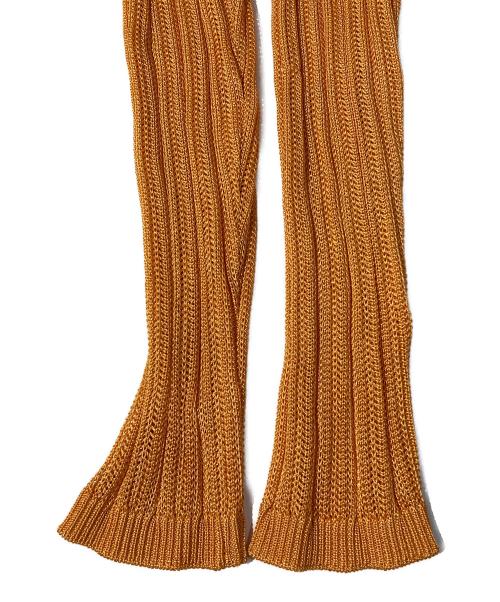 Yves Saint Laurent（イヴサンローラン）Yves Saint Laurent (イヴサンローラン) メッシュニットカーディガン オレンジ サイズ:Mの古着・服飾アイテム