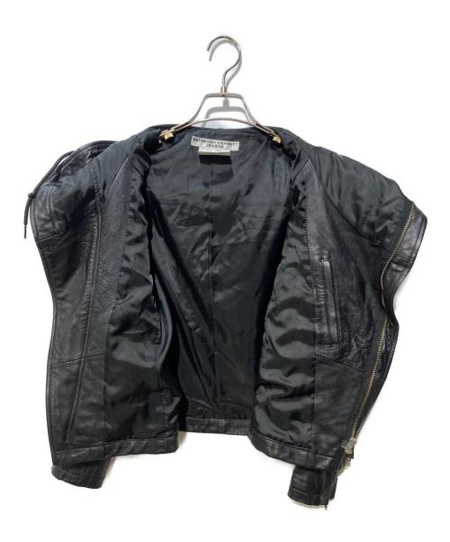 KATHARINE HAMNETT（キャサリンハムネット）KATHARINE HAMNETT (キャサリンハムネット) レザージャケット ブラック サイズ:Mの古着・服飾アイテム