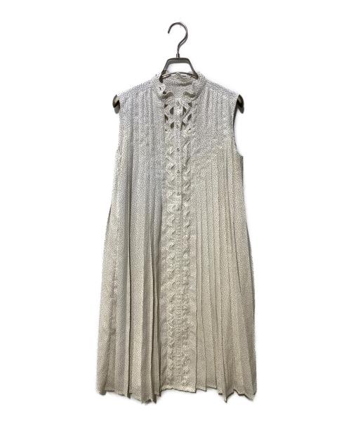 CELFORD（セルフォード）CELFORD (セルフォード) Aラインプリーツワンピース ホワイト サイズ:SIZE 36の古着・服飾アイテム