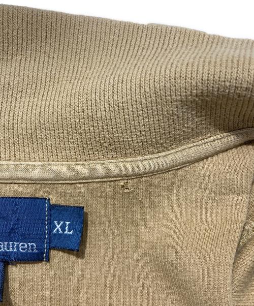 POLO RALPH LAUREN（ポロ・ラルフローレン）POLO RALPH LAUREN (ポロ・ラルフローレン) ハーフジップカットソー ベージュ サイズ:XLの古着・服飾アイテム