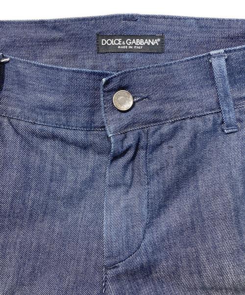 DOLCE & GABBANA（ドルチェ＆ガッバーナ）DOLCE & GABBANA (ドルチェ＆ガッバーナ) ラバーテープコーティングデニムパンツ インディゴ サイズ:SIZE48の古着・服飾アイテム
