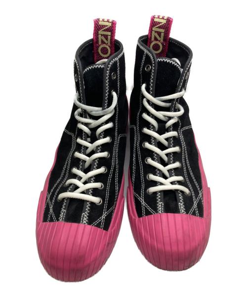 KENZO（ケンゾー）KENZO (ケンゾー) Volcano High Top W Sneaker ブラック×ピンク サイズ:SIZE 42の古着・服飾アイテム