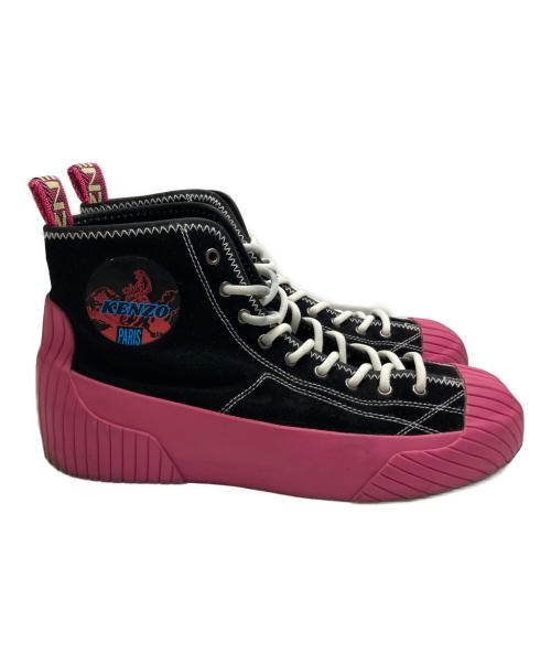 KENZO（ケンゾー）KENZO (ケンゾー) Volcano High Top W Sneaker ブラック×ピンク サイズ:SIZE 42の古着・服飾アイテム