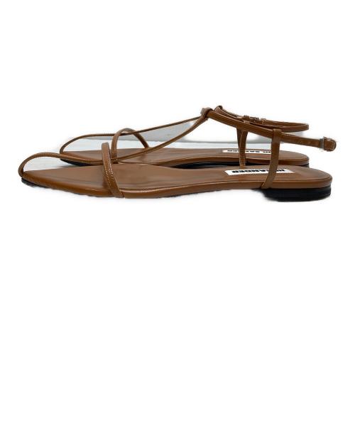 JIL SANDER（ジルサンダー）JIL SANDER (ジルサンダー) Cage フラットサンダル キャメル サイズ:SIZE 36の古着・服飾アイテム