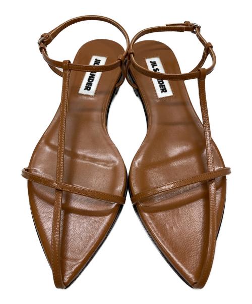 JIL SANDER（ジルサンダー）JIL SANDER (ジルサンダー) Cage フラットサンダル キャメル サイズ:SIZE 36の古着・服飾アイテム