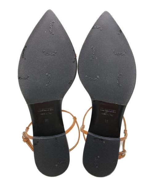 JIL SANDER（ジルサンダー）JIL SANDER (ジルサンダー) Cage フラットサンダル キャメル サイズ:SIZE 36の古着・服飾アイテム