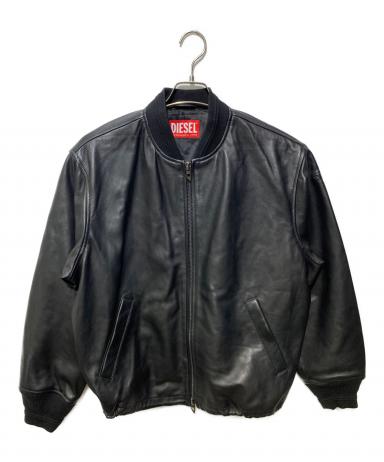 美品　ディーゼル　ラムレザージャケット　46 M 黒 中古・古着通販】DIESEL (ディーゼル) ラムレザージャケット L-KHAT
