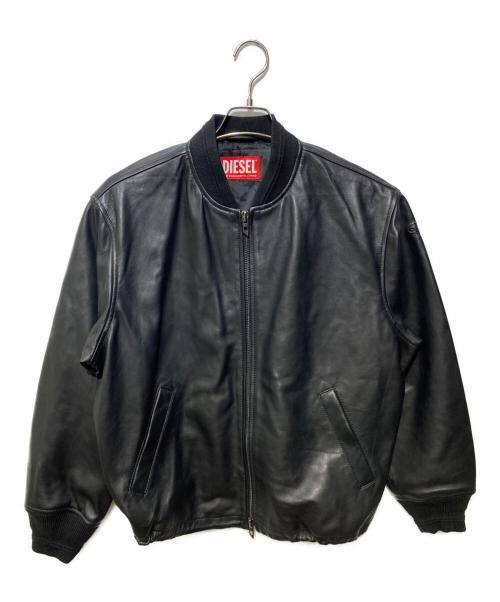 DIESEL（ディーゼル）DIESEL (ディーゼル) ラムレザージャケット L-KHAT ブラック サイズ:SIZE 46の古着・服飾アイテム