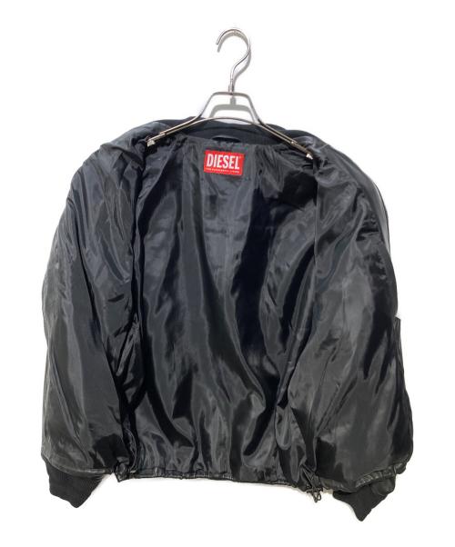 DIESEL（ディーゼル）DIESEL (ディーゼル) ラムレザージャケット L-KHAT ブラック サイズ:SIZE 46の古着・服飾アイテム