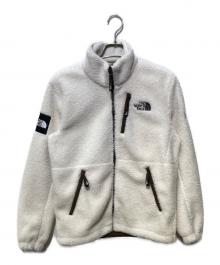 THE NORTH FACE（ザ ノース フェイス）の古着「ロゴ刺繍 ボアフリース ジップアップジャケット」｜ホワイト