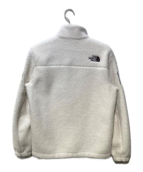 THE NORTH FACE（ザ ノース フェイス）THE NORTH FACE (ザ ノース フェイス) ロゴ刺繍 ボアフリース ジップアップジャケット ホワイト サイズ:Sの古着・服飾アイテム