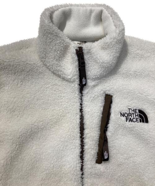 THE NORTH FACE（ザ ノース フェイス）THE NORTH FACE (ザ ノース フェイス) ロゴ刺繍 ボアフリース ジップアップジャケット ホワイト サイズ:Sの古着・服飾アイテム