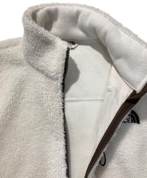 THE NORTH FACE（ザ ノース フェイス）THE NORTH FACE (ザ ノース フェイス) ロゴ刺繍 ボアフリース ジップアップジャケット ホワイト サイズ:Sの古着・服飾アイテム