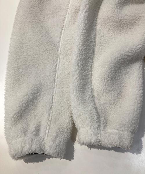 THE NORTH FACE（ザ ノース フェイス）THE NORTH FACE (ザ ノース フェイス) ロゴ刺繍 ボアフリース ジップアップジャケット ホワイト サイズ:Sの古着・服飾アイテム