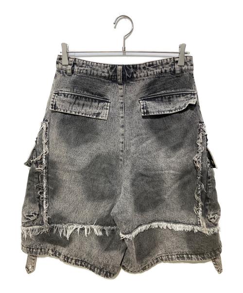 Underground（アンダーグラウンド）Underground (アンダーグラウンド) スプレーデニムカーゴショーツ ブラック サイズ:SIZE44の古着・服飾アイテム