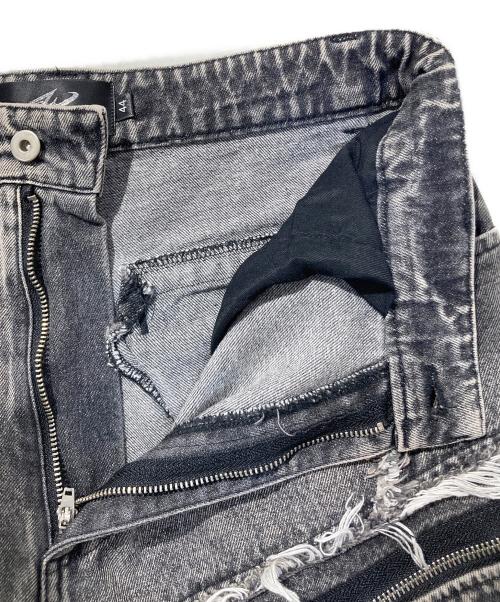 Underground（アンダーグラウンド）Underground (アンダーグラウンド) スプレーデニムカーゴショーツ ブラック サイズ:SIZE44の古着・服飾アイテム
