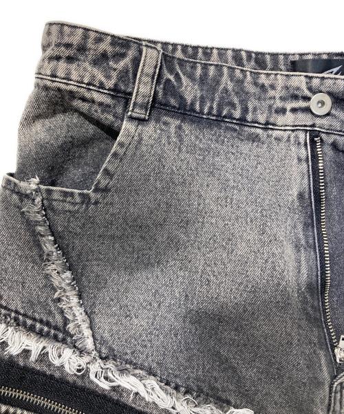 Underground（アンダーグラウンド）Underground (アンダーグラウンド) スプレーデニムカーゴショーツ ブラック サイズ:SIZE44の古着・服飾アイテム
