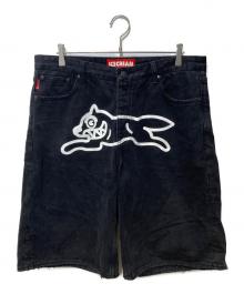 ICE CREAM（アイスクリーム）の古着「BIG BLACK DENIM SHORTS BLACK CARAMEL」｜ブラック