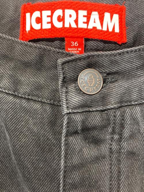 ICE CREAM（アイスクリーム）Ice Cream (アイスクリーム) BIG BLACK DENIM SHORTS BLACK CARAMEL ブラック サイズ:36の古着・服飾アイテム