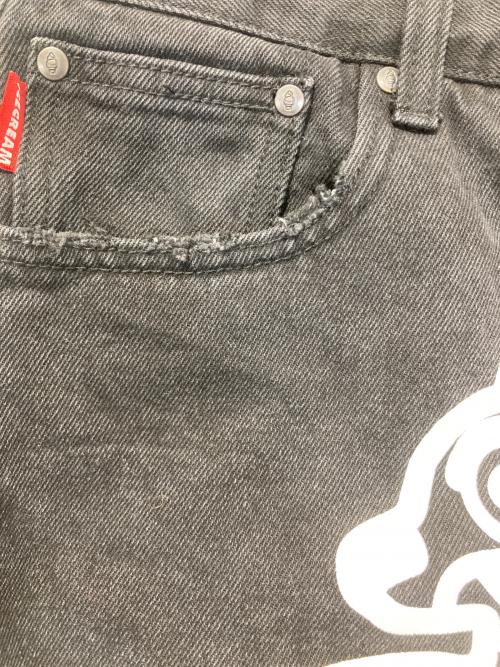 ICE CREAM（アイスクリーム）Ice Cream (アイスクリーム) BIG BLACK DENIM SHORTS BLACK CARAMEL ブラック サイズ:36の古着・服飾アイテム
