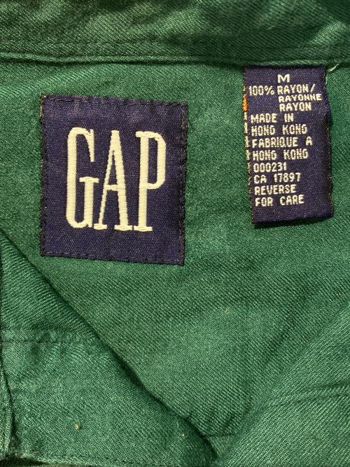 GAP（ギャップ）GAP (ギャップ) 90’s レーヨンシャツ グリーン サイズ:Mの古着・服飾アイテム