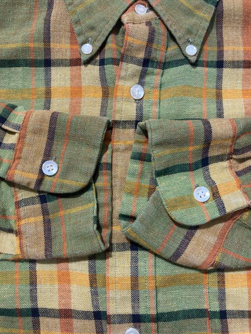TOWN CRAFT（タウンクラフト）TOWN CRAFT (タウンクラフト) 70’s チェックBDシャツ グリーン サイズ:Lの古着・服飾アイテム