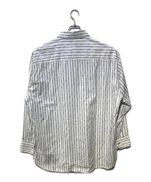 ROCA WEAR（ロカウェア）ROCA WEAR (ロカウェア) チェーンストライプシャツ ホワイト サイズ:3XLの古着・服飾アイテム