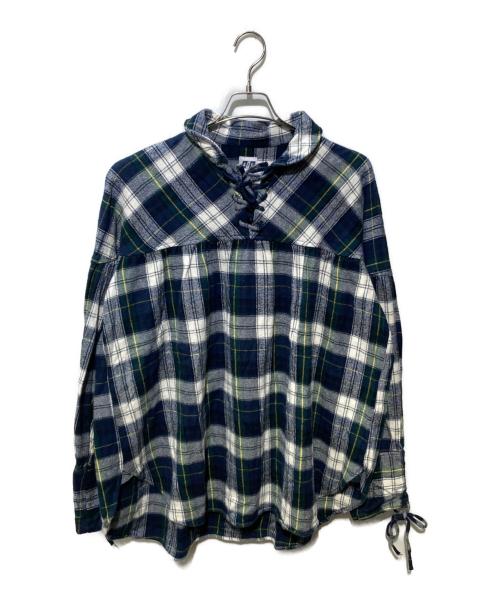 AiE（エーアイイー）AiE (エーアイイー) レースアップネルシャツ グリーン サイズ:Mの古着・服飾アイテム