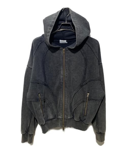 ANDER HUNK（アンダーハンク）ander hunk (アンダーハンク) Overdyed Double Zip-up Park ブラック サイズ:Mの古着・服飾アイテム