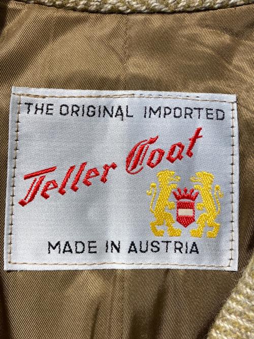 teller coat（テーラーコート）teller coat (テーラーコート) 60’s ヘリンボーンダブルブレストツイードコート カーキ サイズ:記載なしの古着・服飾アイテム