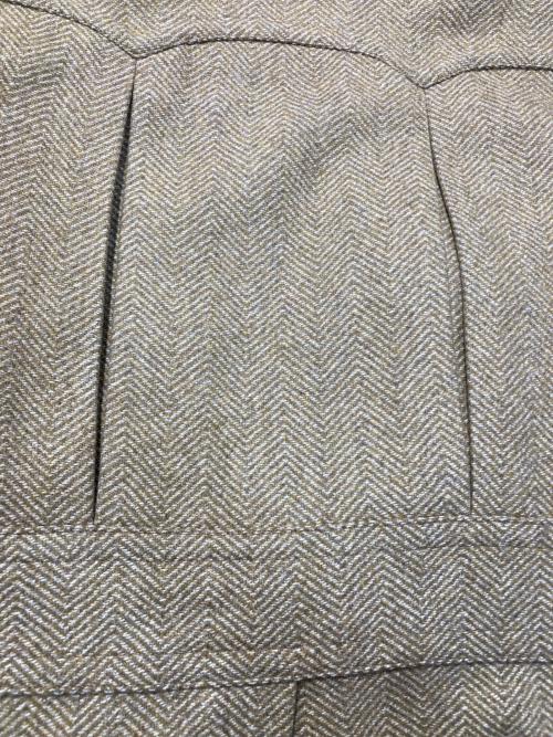 teller coat（テーラーコート）teller coat (テーラーコート) 60’s ヘリンボーンダブルブレストツイードコート カーキ サイズ:記載なしの古着・服飾アイテム