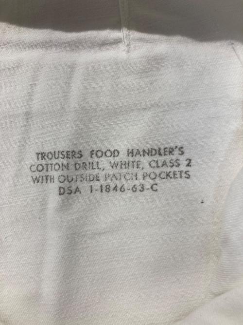 USMC（ユーエスエムシー）USMC (ユーエスエムシー) 60’s FOOD HANDLER'S TROUSERS ホワイト サイズ:SMALLの古着・服飾アイテム