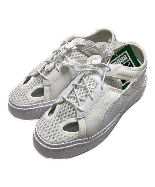 PUMA（プーマ）PUMA (プーマ) PLATFORM TRACE LITE MULE ホワイト サイズ:23㎝の古着・服飾アイテム