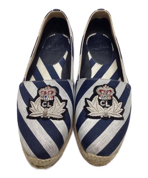 Christian Louboutin（クリスチャン・ルブタン）Christian Louboutin (クリスチャン・ルブタン) エスパドリーユ ネイビー サイズ:23㎝の古着・服飾アイテム