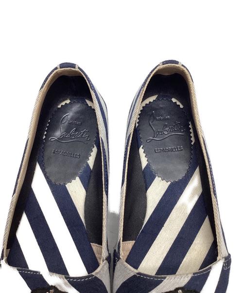 Christian Louboutin（クリスチャン・ルブタン）Christian Louboutin (クリスチャン・ルブタン) エスパドリーユ ネイビー サイズ:23㎝の古着・服飾アイテム