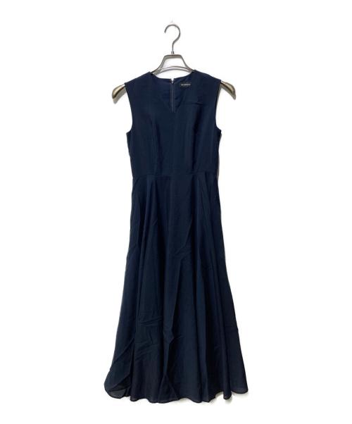 BLENHEIM（ブレンヘイム）BLENHEIM (ブレンヘイム) スパンボイルワッシャーロングフレアワンピース ネイビー サイズ:XSの古着・服飾アイテム