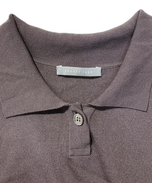 theory luxe（セオリーリュクス）theory luxe (セオリーリュクス) ニットサテンコンビワンピース ブラウン サイズ:SIZE 38の古着・服飾アイテム