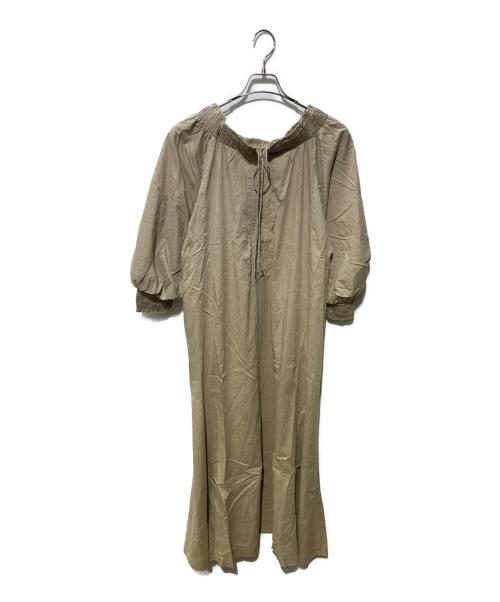 Plage（プラージュ）Plage (プラージュ) コットンハンドタックワンピース ベージュ サイズ:記載なしの古着・服飾アイテム