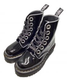 Dr.Martens（ドクターマーチン）の古着「パテントランパー6ホールブーツ」｜ブラック