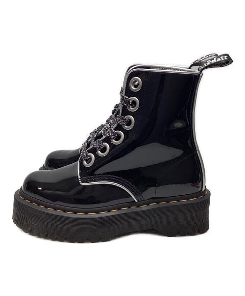 Dr.Martens（ドクターマーチン）Dr.Martens (ドクターマーチン) パテントランパー6ホールブーツ ブラック サイズ:UK4の古着・服飾アイテム