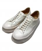 JIL SANDERジルサンダー）の古着「SMOOTH LEATHER SNEAKER」｜ホワイト