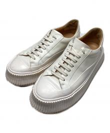 JIL SANDER（ジルサンダー）の古着「SMOOTH LEATHER SNEAKER」｜ホワイト