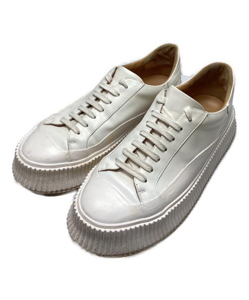 JIL SANDER（ジルサンダー）JIL SANDER (ジルサンダー) SMOOTH LEATHER SNEAKER ホワイト サイズ:SIZE42の古着・服飾アイテム