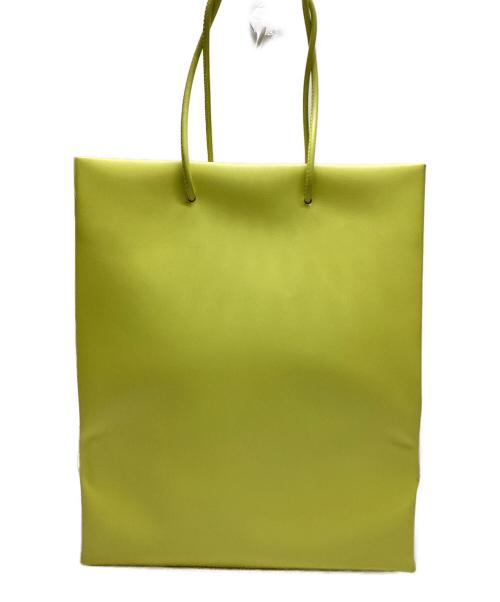 UNKNOWN PRODUCTS（アンノウン プロダクツ）UNKNOWN PRODUCTS (アンノウン プロダクツ) Leather Paper Bag M イエローの古着・服飾アイテム