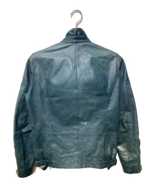 EDGE RUPERT（エッジ ルパート）EDGE RUPERT (エッジ ルパート) シープスキンシングルライダースジャケット グリーン サイズ:Mの古着・服飾アイテム