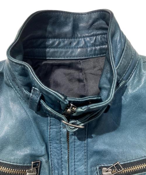 EDGE RUPERT（エッジ ルパート）EDGE RUPERT (エッジ ルパート) シープスキンシングルライダースジャケット グリーン サイズ:Mの古着・服飾アイテム