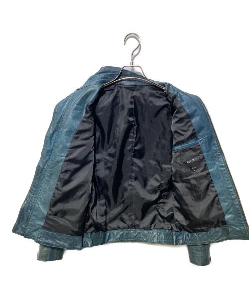EDGE RUPERT（エッジ ルパート）EDGE RUPERT (エッジ ルパート) シープスキンシングルライダースジャケット グリーン サイズ:Mの古着・服飾アイテム